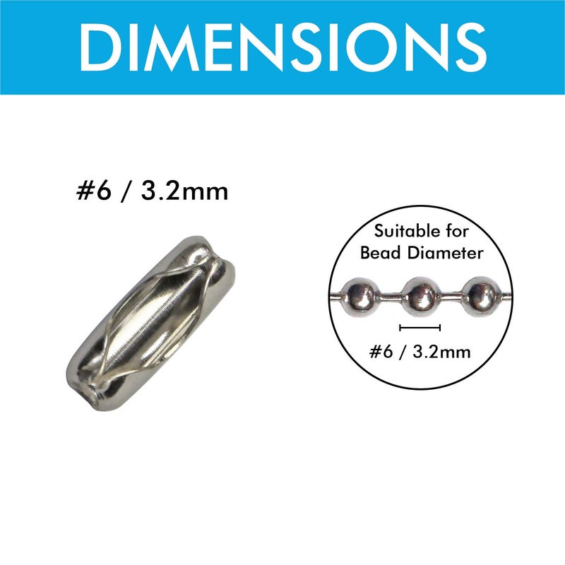 Millennial Essentials Ball Chain Connector Clasps 300 Pieces Number 3 Connectors Fits 2.4mm Beaded Ball Chain - Image 3